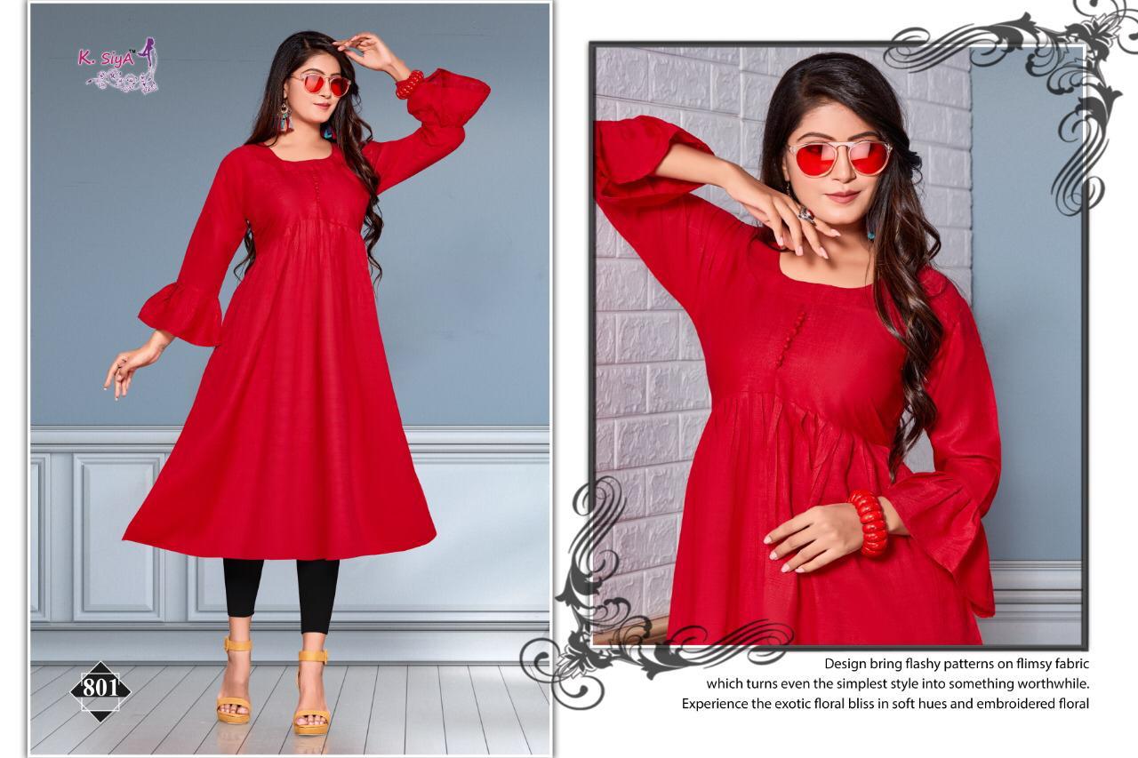 K Siya Mufasa Latest Casual Desingner Kurtis Collection